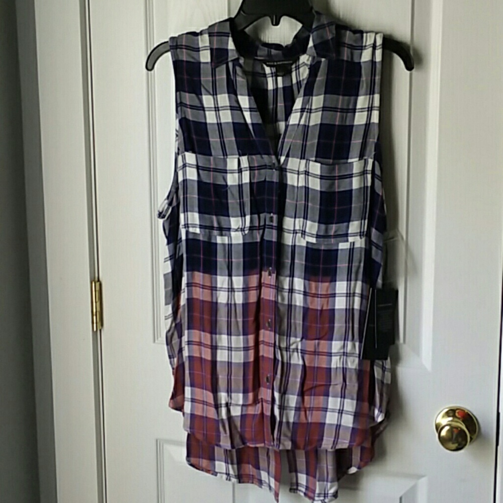 Sleeveless super soft cotton fannel shirt